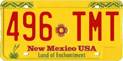NM license plate 496TMT