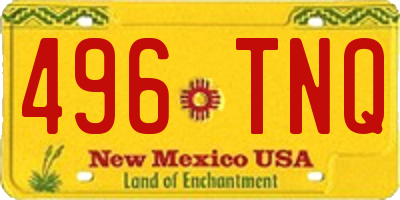 NM license plate 496TNQ