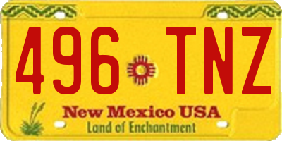 NM license plate 496TNZ