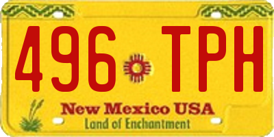 NM license plate 496TPH