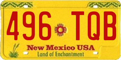 NM license plate 496TQB