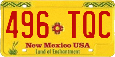 NM license plate 496TQC