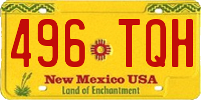 NM license plate 496TQH