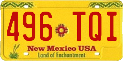 NM license plate 496TQI