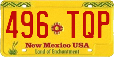 NM license plate 496TQP
