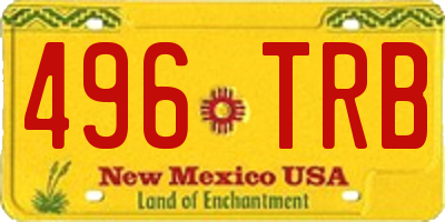 NM license plate 496TRB