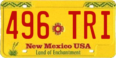 NM license plate 496TRI