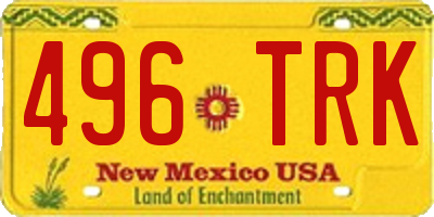 NM license plate 496TRK