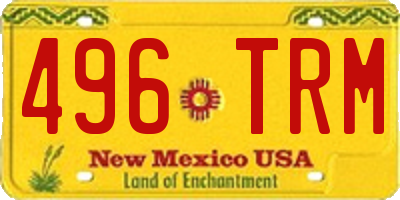 NM license plate 496TRM