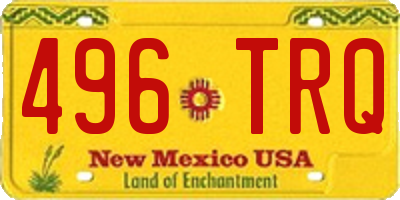 NM license plate 496TRQ