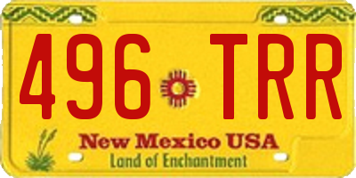 NM license plate 496TRR