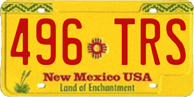 NM license plate 496TRS