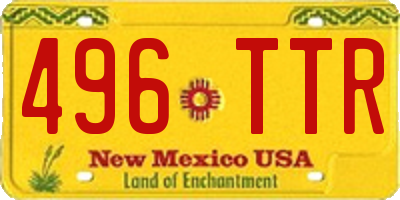 NM license plate 496TTR