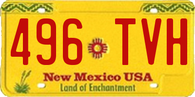 NM license plate 496TVH