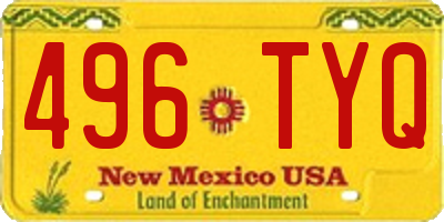 NM license plate 496TYQ