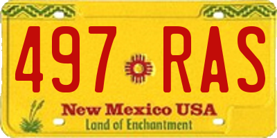 NM license plate 497RAS