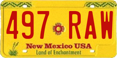 NM license plate 497RAW