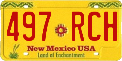 NM license plate 497RCH