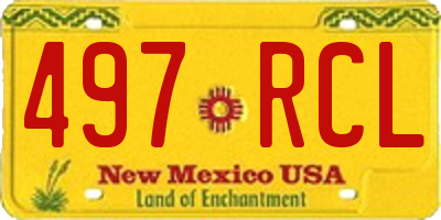 NM license plate 497RCL
