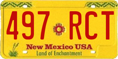 NM license plate 497RCT