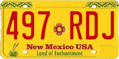 NM license plate 497RDJ
