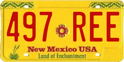 NM license plate 497REE