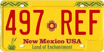NM license plate 497REF