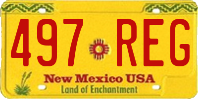 NM license plate 497REG