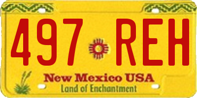 NM license plate 497REH