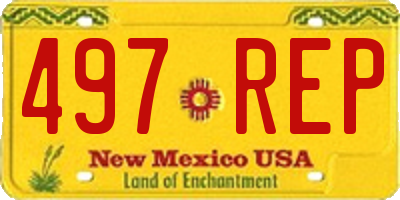 NM license plate 497REP