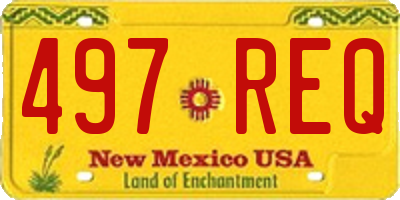 NM license plate 497REQ