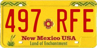 NM license plate 497RFE