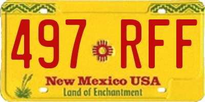 NM license plate 497RFF