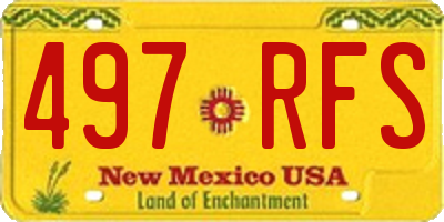 NM license plate 497RFS
