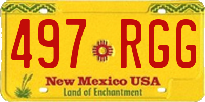 NM license plate 497RGG