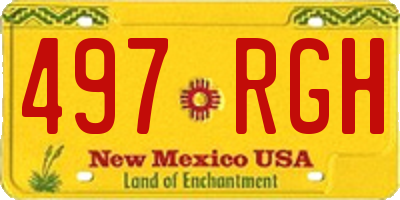 NM license plate 497RGH