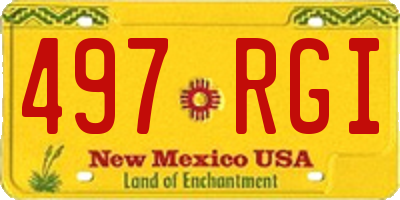 NM license plate 497RGI
