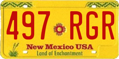 NM license plate 497RGR