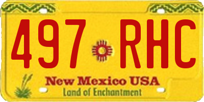 NM license plate 497RHC