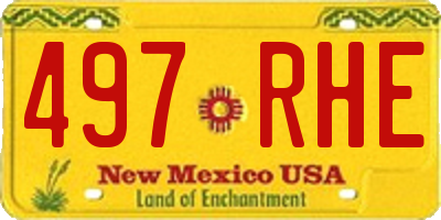 NM license plate 497RHE