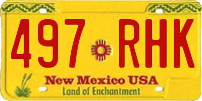 NM license plate 497RHK