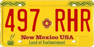 NM license plate 497RHR