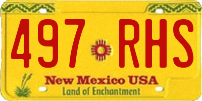 NM license plate 497RHS
