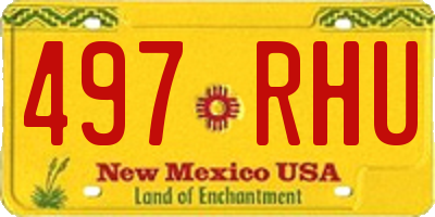 NM license plate 497RHU