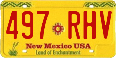 NM license plate 497RHV
