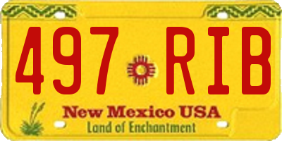 NM license plate 497RIB