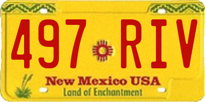 NM license plate 497RIV