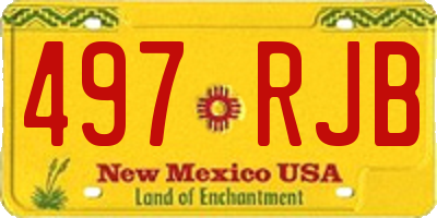 NM license plate 497RJB