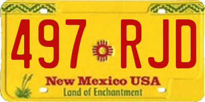 NM license plate 497RJD