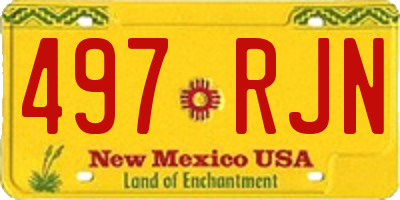 NM license plate 497RJN